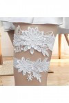 Visiblurry Mariage pour mariée - Jarretière en Dentelle avec Marguerite et Perles | Perles Jambe, jarretière Florale, Cadeau 