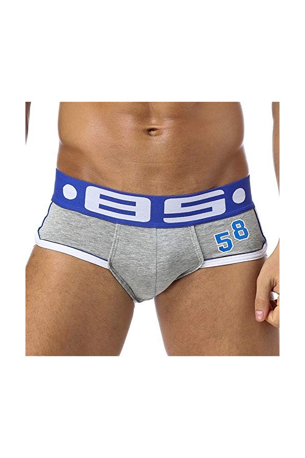 Slip confortable et respirant pour homme en coton super héros Sous-vêtements pour homme, gris, XXL