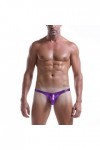BIISDOST Trunks Sous-vêtements pour homme Sous-vêtements sexy Imitation vernis Caleçon sexy Boxer amusant pour homme, lilas, 