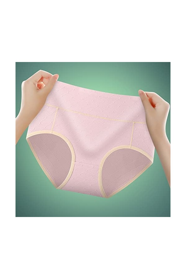 Shorts pour Femme Stretch Pantalons Triangle en Pur Coton et Soie Culottes Taille Haute Slips Couleur Unie Tangas de Absorban