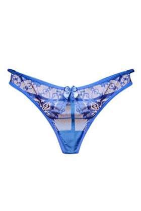 UOWEG sous-vêtements sous-vêtements Lingerie Femmes Culottes strongs Creuses Dames Lace Out Sexy Cosplay Blue, One Size 