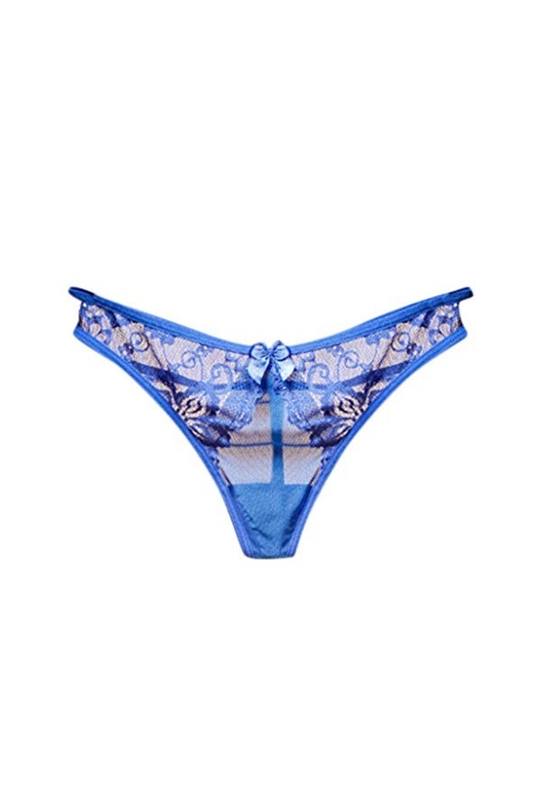 UOWEG sous-vêtements sous-vêtements Lingerie Femmes Culottes strongs Creuses Dames Lace Out Sexy Cosplay Blue, One Size 