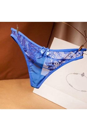 UOWEG sous-vêtements sous-vêtements Lingerie Femmes Culottes strongs Creuses Dames Lace Out Sexy Cosplay Blue, One Size 