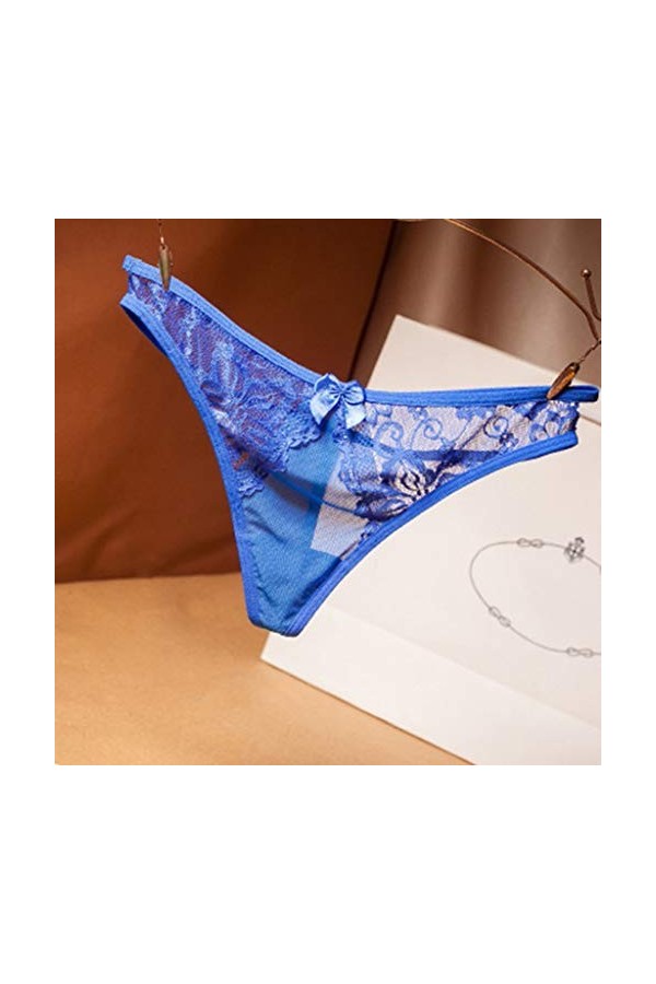 UOWEG sous-vêtements sous-vêtements Lingerie Femmes Culottes strongs Creuses Dames Lace Out Sexy Cosplay Blue, One Size 