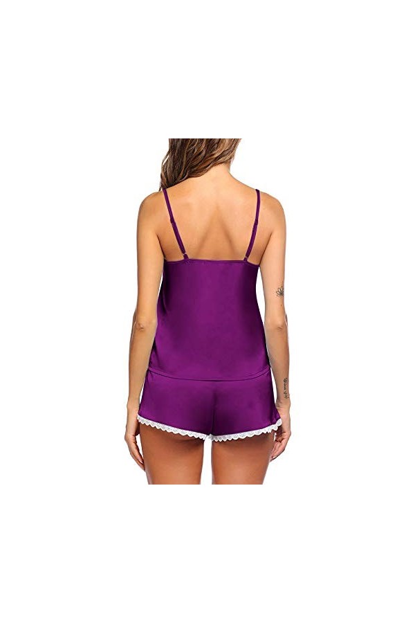 Générique sous-Vêtements Sexy pour Femmes Dentelle Ensemble Sleepwear Sexy-Lingerie Soie Pyjama Satin Femmes Up Night Wears