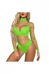 sous-vêtements érotiques pour Femmes Net Suit de pêche Trous évidés sous-vêtements Sexy Lingerie avec Ouverture