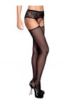 Obsessive collants ouverts à lentrejambe, collant noir résille, S-L