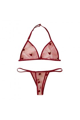 Femme Lingerie Sexy Ensemble 2 Pièce Vêtements De Nuit Sexy Ensemble Soutien Gorge et String Dentelle sous-Vetements Erotique