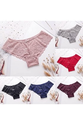 KEIZHUONIQIU String Pantalons Tangas pour Femme Sexy Slips Chic Dentelle Patchwork Culotte Taille Basse Élastique sous-Veteme