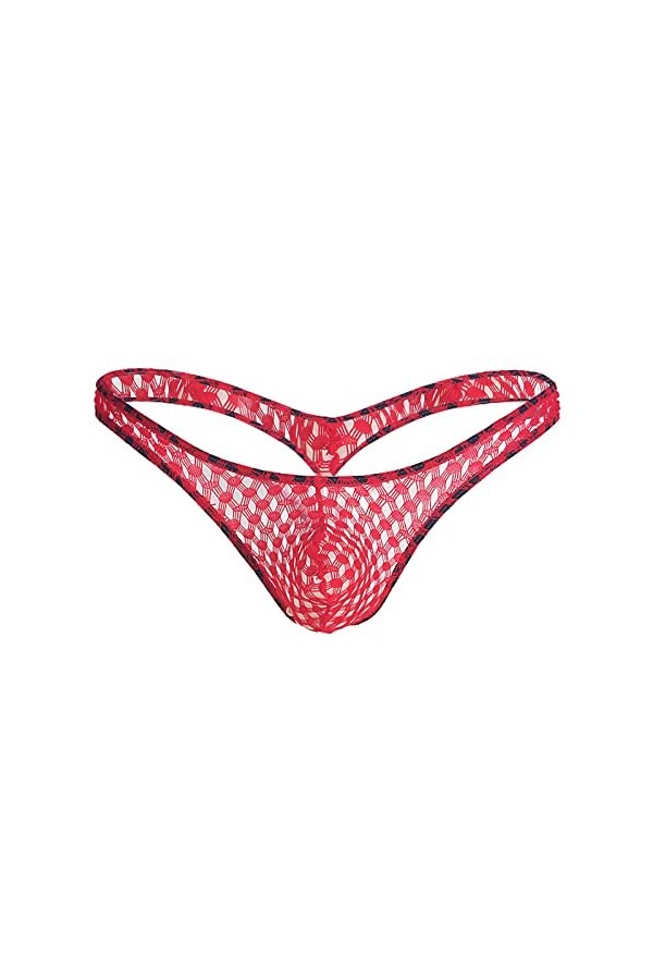 chiphop Culottes en Satin pour Hommes Culotte String Homme Dentelle Maille Tout Transparent Respirant Mode Sexy Confortable s