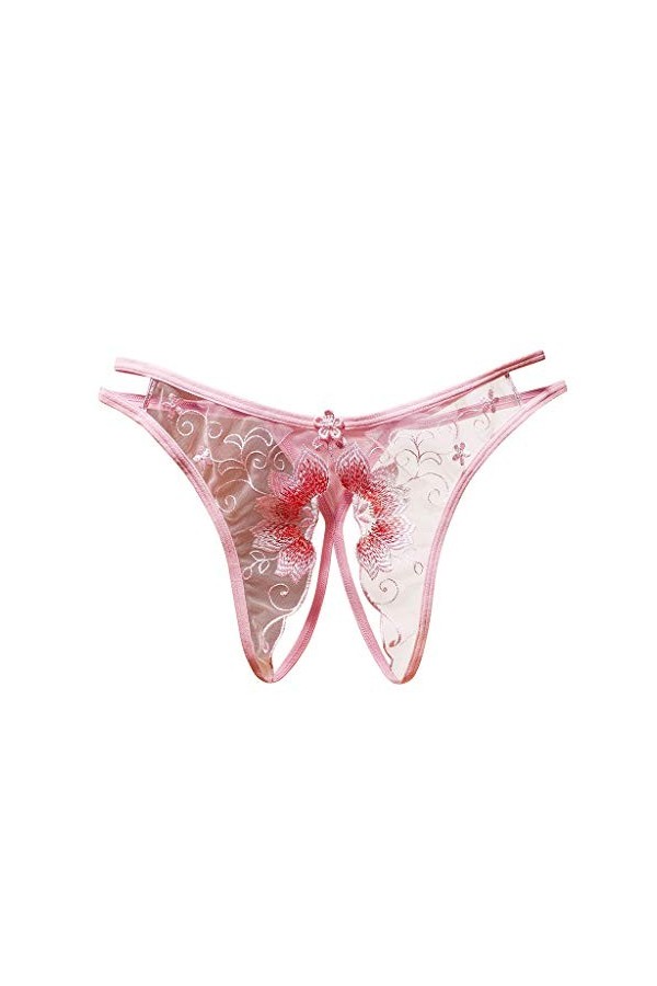 Générique Culotte Femme Sexy Chic Hot Taille Basse Entrejambe Ouvert Slips Stretch Crochet Dentelle Doux Sexy Et Respirant Se