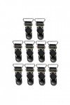Sharplace 10 Pcs Set Porte Jarretelles Clips pour Femmes Leg Punk Goth Cuisse Jarretelles Bas Ceinture, Noir, 20mm