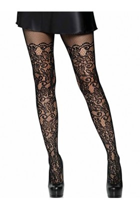 Leg Avenue Collant "Elégance" Noir Taille Unique