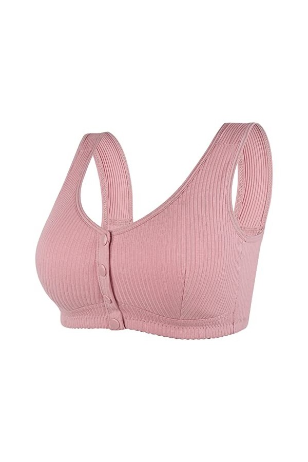 liaddkv Soutien-gorge sans anneau en acier pour femme - Fermeture frontale - Dos en T - Grande taille, a, 44