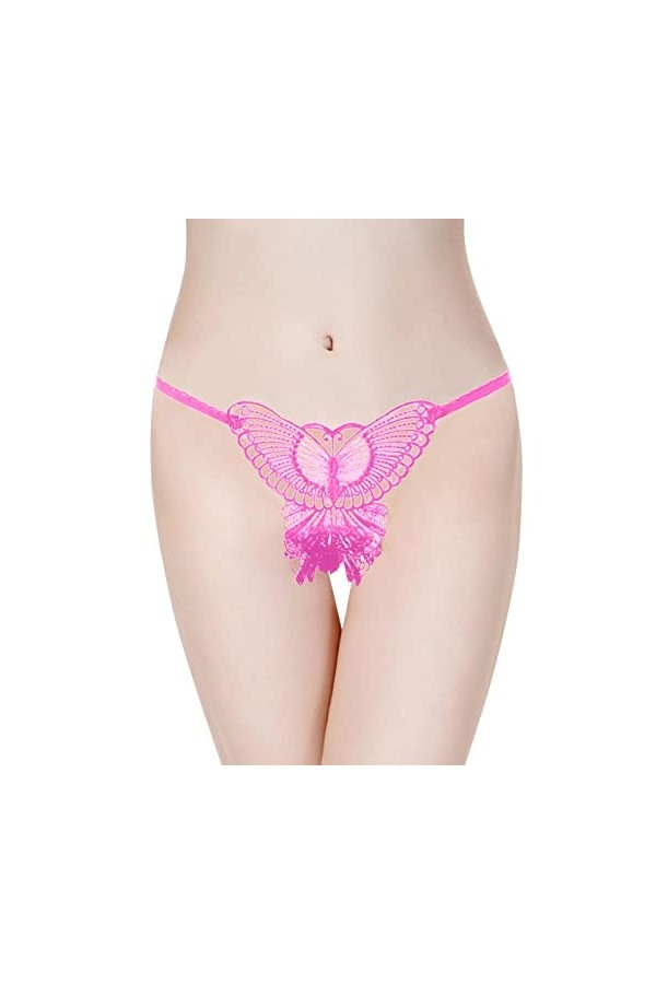 Culottes Coton Sexy String Ouvert Tanga Dentelle Strings Sexy en Dentelle pour Couture Femme Culotte Remonte Fesses Paire Lin