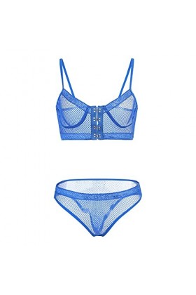 liaddkv Pyjama Love Steel Sous-vêtements sexy en dentelle pour femme Grande taille, bleu, XXXXL