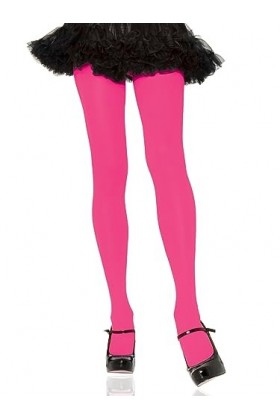 Leg Avenue Collant Nylon Opaque Rose Fluo Taille Unique