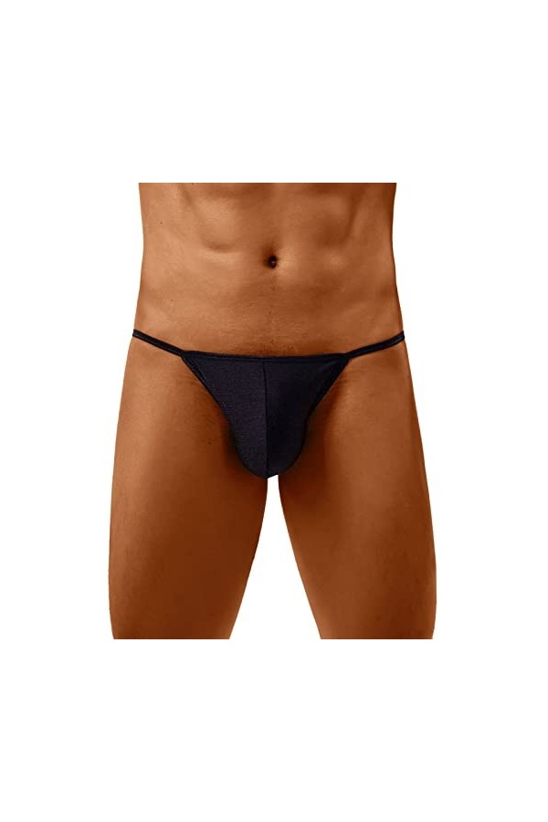 CreoQIJI Sous-vêtements pour homme M - En coton - Sexy et respirant, Noir , XXL