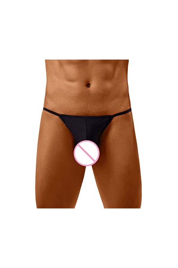 CreoQIJI Sous-vêtements pour homme M - En coton - Sexy et respirant, Noir , XXL