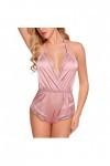 ADMAY 2023 New y*2*k Style Lingerie Sexy Femmes Dentelle Satin Body Sexy Teddy Lingerie Dos Combinaison sous-vêtements Costum
