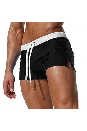 liaddkv Boxer décontracté pour homme - Short de bain - Avec cordon de serrage - Taille élastique - Respirant - Pour homme - L