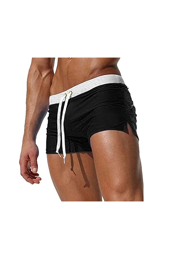 liaddkv Boxer décontracté pour homme - Short de bain - Avec cordon de serrage - Taille élastique - Respirant - Pour homme - L