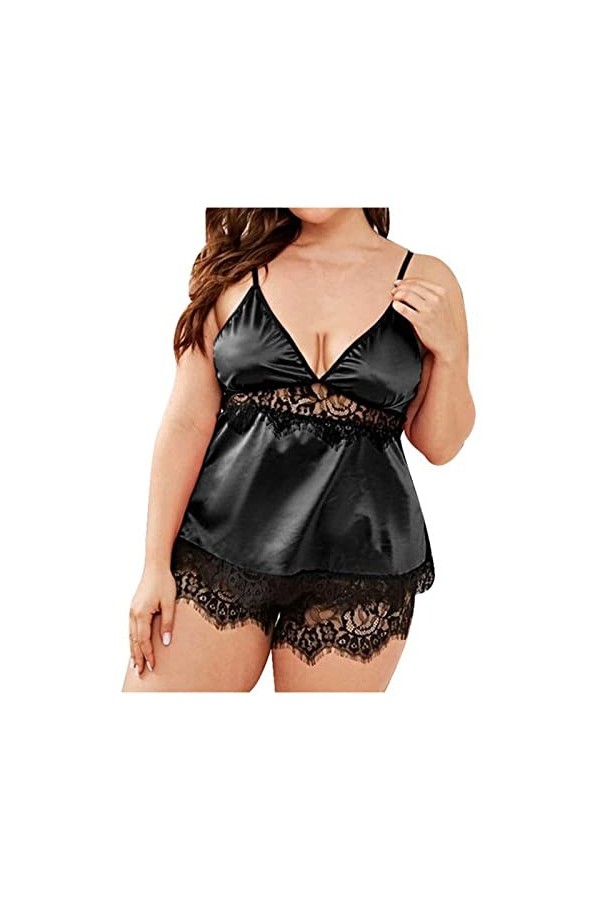 Nuisettes Sexy Femme Grande Taille sous Vêtements Sissy Érotique Seduction Nuisette Mini Robe Sexy Fonds De Robe Transparente