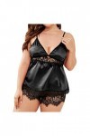 Nuisettes Sexy Femme Grande Taille sous Vêtements Sissy Érotique Seduction Nuisette Mini Robe Sexy Fonds De Robe Transparente