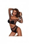 Lingerie Sexy Femme Grande Taille Brassière Les sous-vêtements de pêche mettent en Place Un Pyjama creusé pour Femmes Ensembl