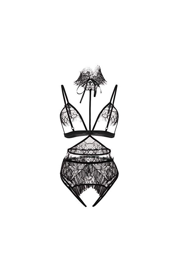 Femme Lingerie Sexy Ensemble Erotique sous-Vetements 2 Pièce Vêtements De Nuit Dentelle Ensemble Soutien Gorge et String Sexy