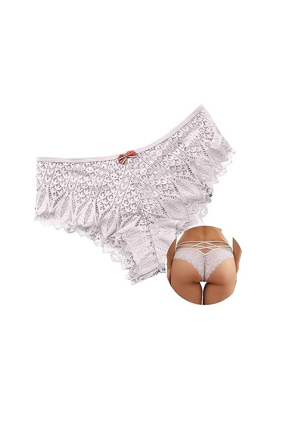Culotte Grande Taille Femme String Femme Sexy Chic Dentelle Culotte Invisible Bikini String Deshabillé Sexy Grande Taille Lin