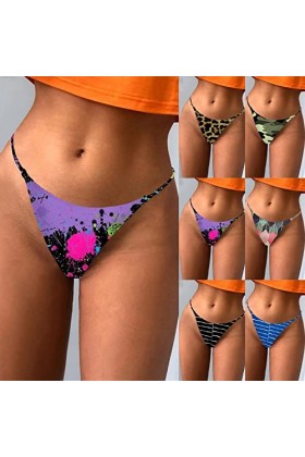 KEIZHUONIQIU Strings Tanga Feminins Hot Slip Confortables Dentelle pour Femmculottes Creux Out Invisible sous-Vêtements Douce