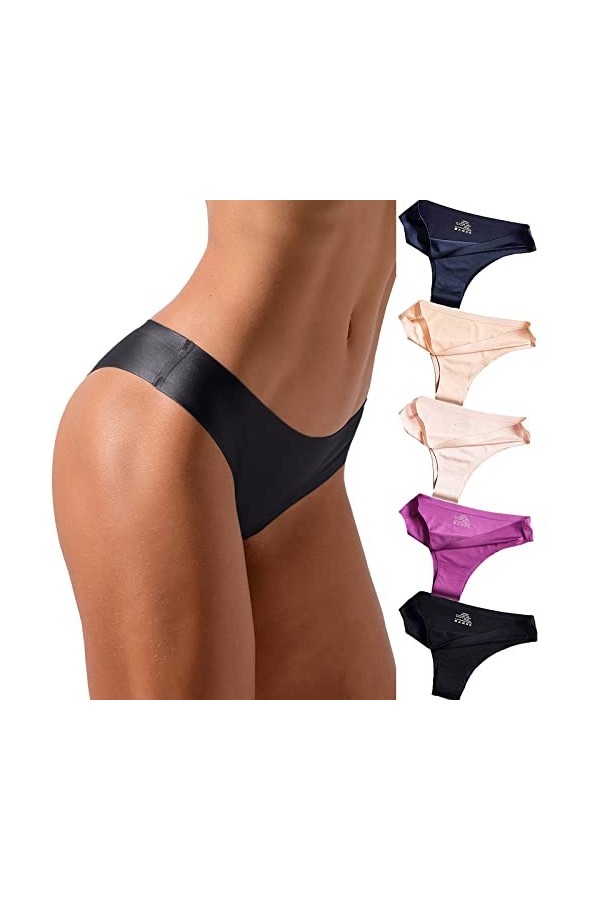 KEIZHUONIQIU Strings et Tangas Femmes en Sexy Slips Chic Dentelle Culotte Taille Basse Invisible Lingerie Tentation Shorty