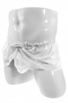 Lingerie séduisante en dentelle pour homme - Taille mi-haute - Double couche - Boxer semi-transparent avec jupe, blanc, taill