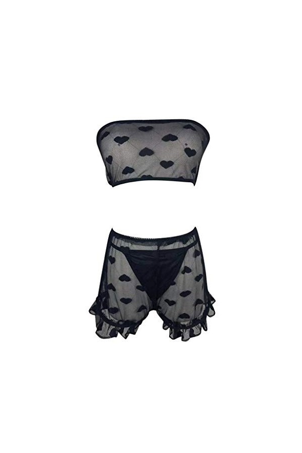sous-Vetements Femme 2 Pièce Vêtements De Nuit Dentelle Ensemble Soutien Gorge et String Sexy Lingerie Sexy Ensemble Erotique