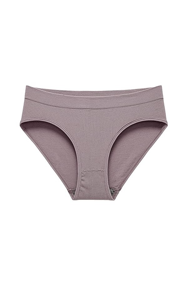 UOWEG Design personnel, couleur unie, design simple et exquis, lingerie sexy pour femme, gris, L