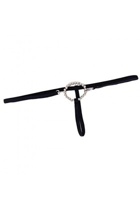 SM SunniMix T Back Thong String pour Hommes avec Anneau de Perles sous-vêtements Culottes Vêtements de Nuit, Noir, comme décr