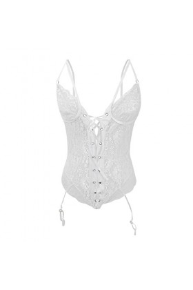 Junhasgood Lingerie Sexy Coquine Cuir Dentelle Florale jarretière Teddy Body Costumes Dentelle Rouge Lingerie Sexy sous-vêtem