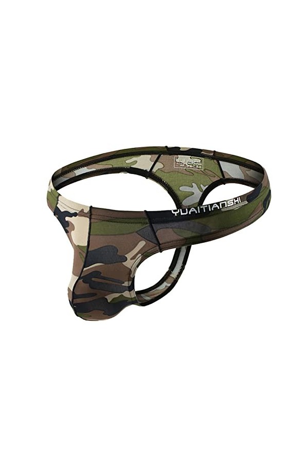 FGUUTYM Boxer large pour homme Ice Silk Sexy Sous-vêtements Sexy Tanga Hommes, Noir , L