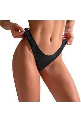 G-String pour Tanga pour Femme en Sexy Slips Respirants en Dentelle Culotte Taille Haute Élastique sous-Vetements Coton Thong