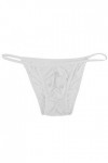 UOWEG Bikini Tanga sous-vêtements Briefs Sexy Pouch Mens Slip Stretch Bulge Sexy Lingerie Homme White, One Size 