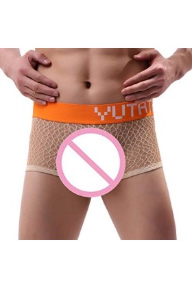 LANSKIRT Culotte Boxer Homme Taille Régulière Hommes Sexy Dentelle sous-vêtements Shorts Slip Slips Slips Culottes String Hom