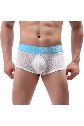 LANSKIRT Culotte Boxer Homme Taille Régulière Hommes Sexy Dentelle sous-vêtements Shorts Slip Slips Slips Culottes String Hom