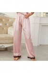 Pantalon de pyjama pour femme - Lingerie en satin - Sexy - Slip - Culotte de nuit - Culotte sexy - Costume dhippopotame, Ros