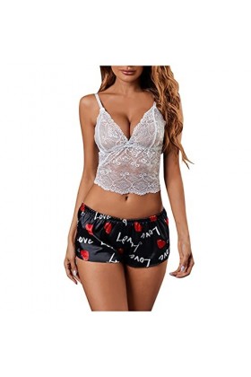 Lingerie Sexy Ensemble Femme Erotique Ensemble Soutien Gorge et String Sexy sous-Vetements Dentelle Vêtements De Nuit 2 Pièce