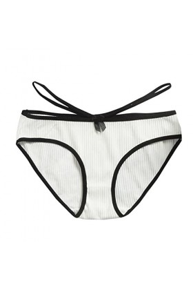 Culottes Couleur Unie Femme Pantalons Triangle Stretch 2023 Nouveau de Absorbante Menstruelle Slips en Pur Coton et Soie Stri