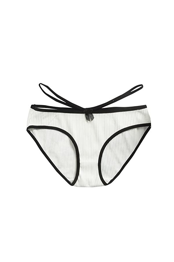 Culottes Couleur Unie Femme Pantalons Triangle Stretch 2023 Nouveau de Absorbante Menstruelle Slips en Pur Coton et Soie Stri