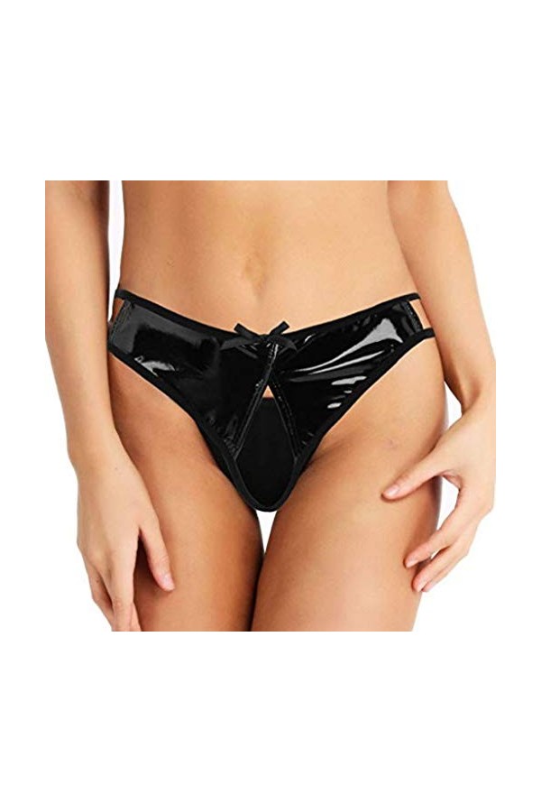 LDadgf Culottes sexy taille plus creux sous-vêtements femmes lingerie lingerie sexy avec jarretelles, Noir , XXXL