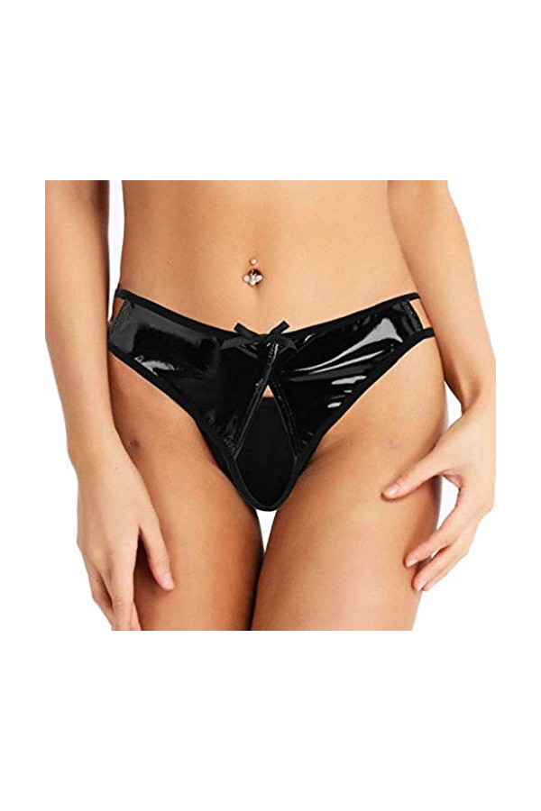 LDadgf Culottes sexy taille plus creux sous-vêtements femmes lingerie lingerie sexy avec jarretelles, Noir , XXXL