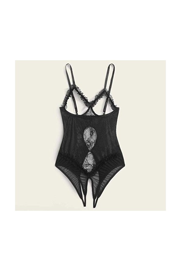 Lingerie Sexy Femme Body et Combinaison Dos en Dentelle Décolleté en V Sexy Teddy Sensuelle Coquin Sexy Hot Chaude Sexy Linge